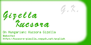 gizella kucsora business card